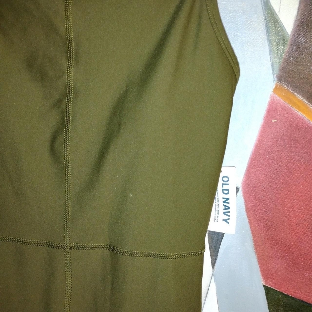 NWT Old Navy PowerSoft Go-Dry Active Bodysuit - Olive Green - XS - Picture 5 of 7